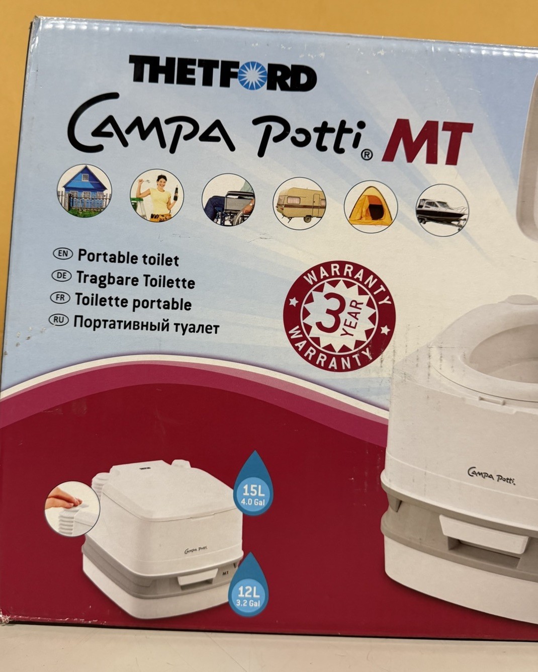 Thetford 92874 Campa Chem Campa-Potti MT, Free Fast Shipping