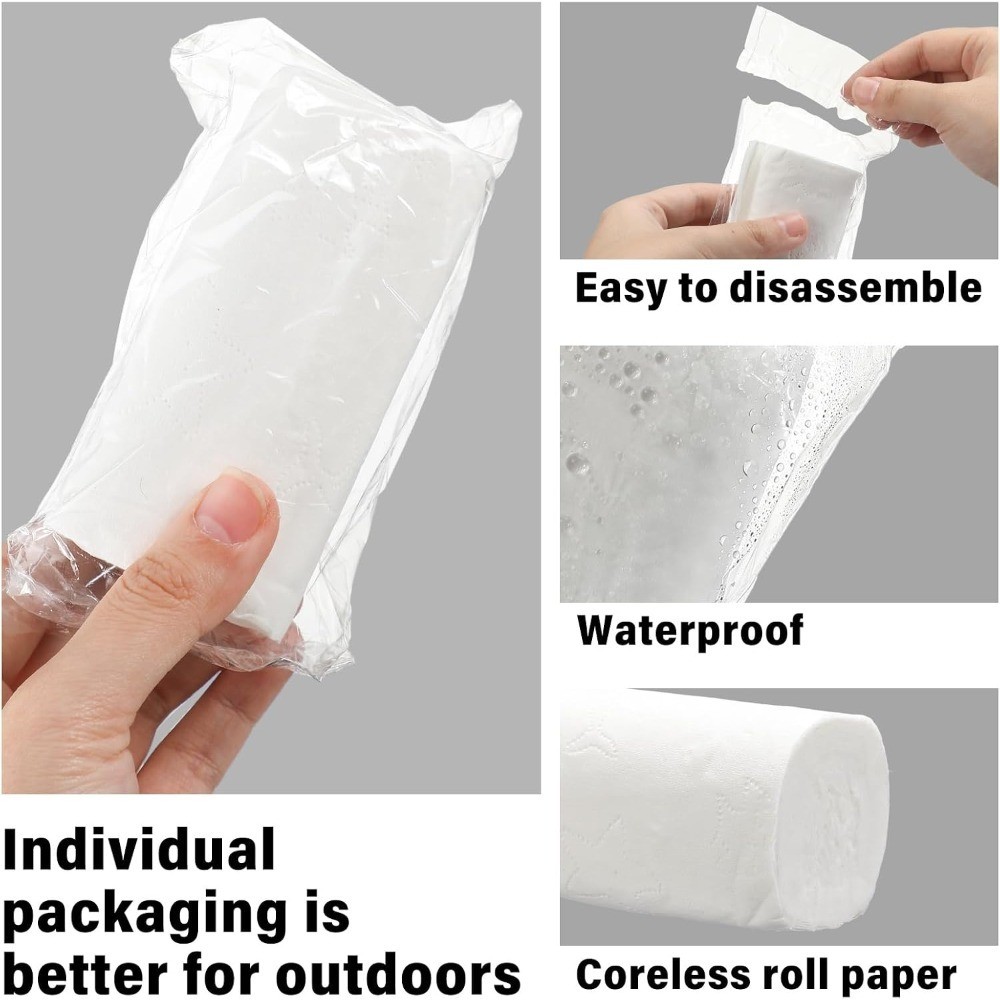 12 Rolls Travel Toilet Paper to Go Packs Soft Camping Toilet Paper Bulk