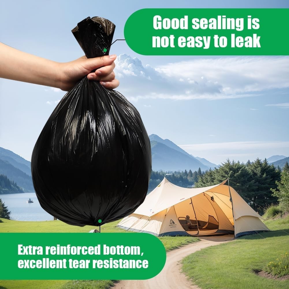 Heavy Duty Camping Toilet Bags 120 Pack – Leak Resistant Waste Bags