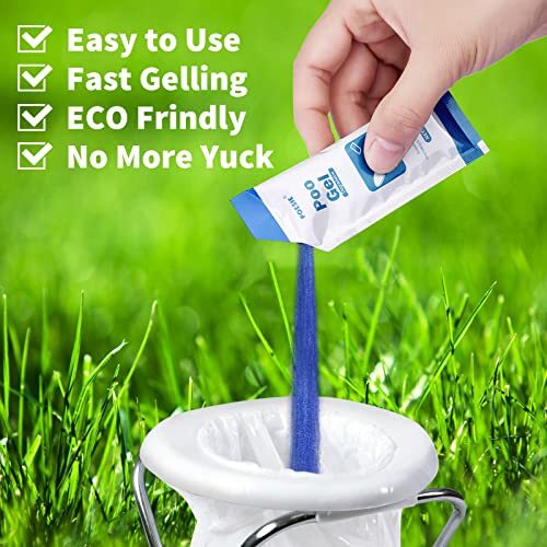 25 packs Porta Potty Degradable Absorbent Gel Poo Urine Powder for Camping