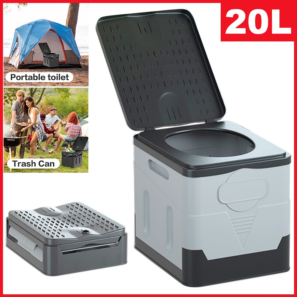 20L Portable Folding Toilet Seat For Camping Toilet Travel Hiking Outdoor Potty