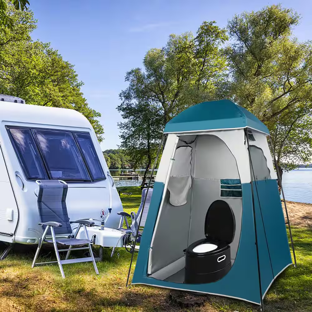 Portable Toilet, Indoor Outdoor Commode with Detachable Inner Bucket and Removab