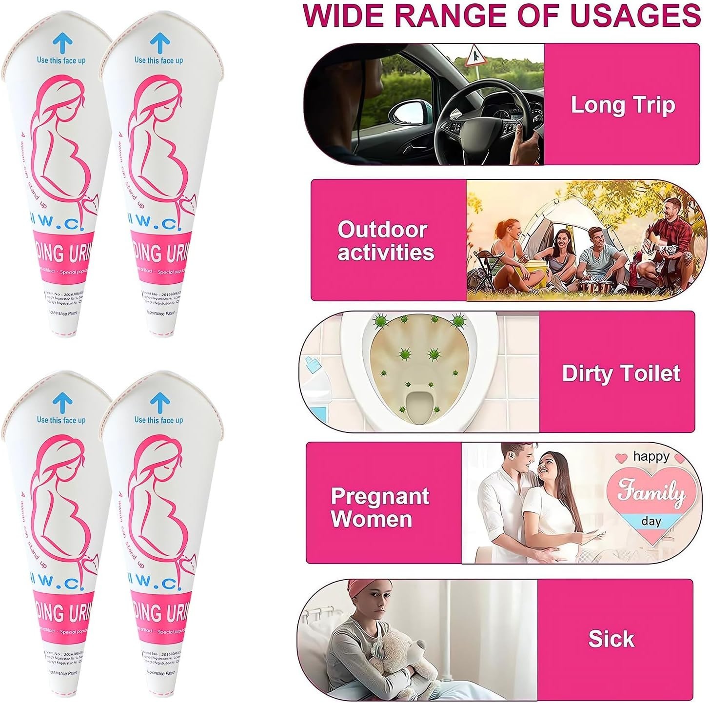 30PCS Portable Female Urination Devices for Travel & Outdoor Use
