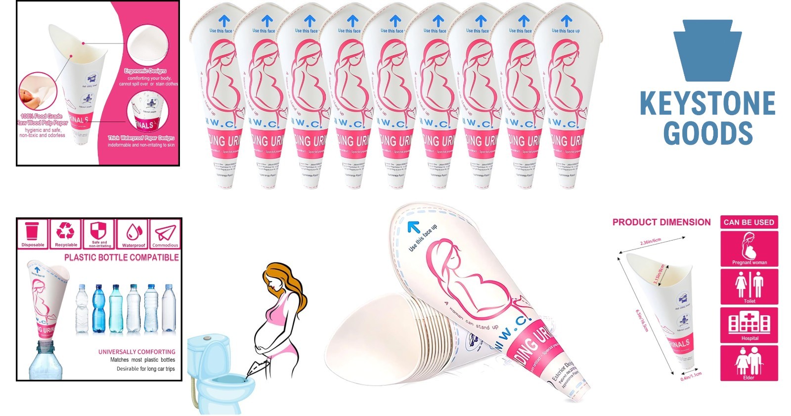 30PCS Portable Female Urination Devices for Travel & Outdoor Use
