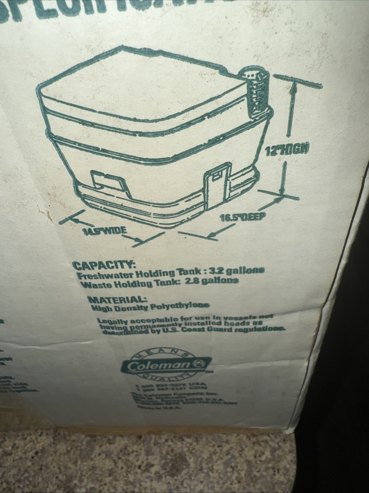 Coleman Camping Outdoor Portable Toilet, 827-802T +7 Pack Holding Tank Deodorant