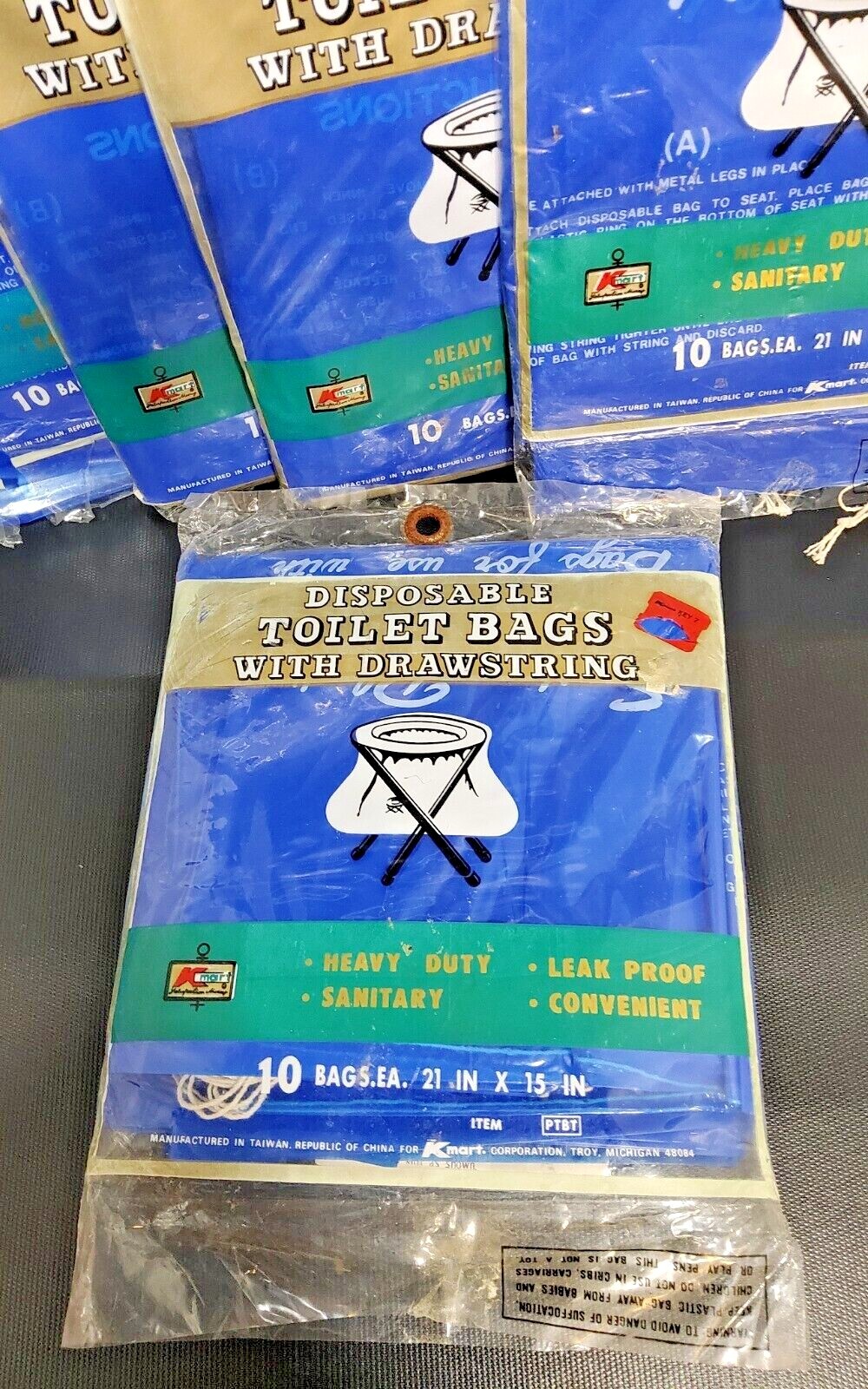 Portable Toilet Replacement Waste Bags Doodie Disposable Camping 5 Packs of 10
