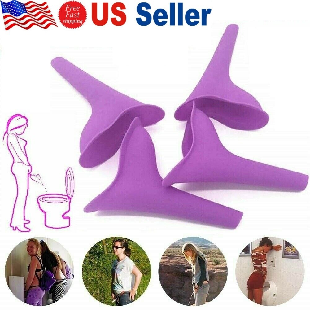 1/2x Female Ladies Portable Urinal Funnel Camping Travel Toilet Stand Pee Device