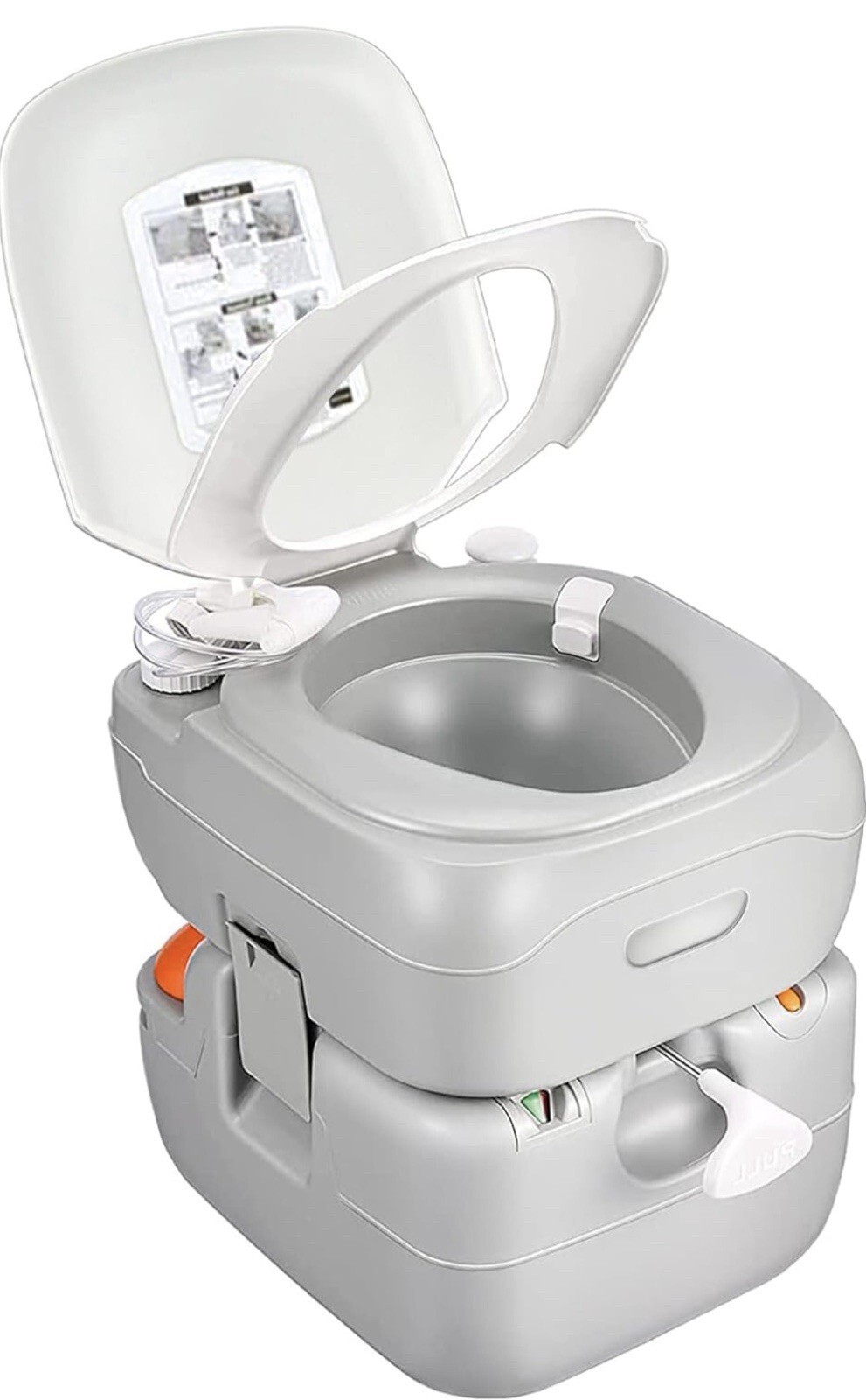 SereneLife Outdoor Portable Toilet w/Carry Bag, 5.8G Waste Tank, 3.2G Water Tank