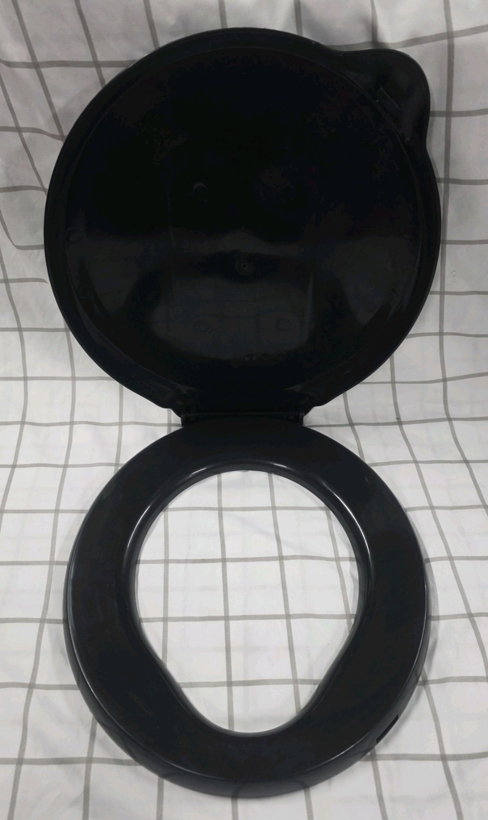 Ozark Trail Portable Outdoor Snap on Toilet Seat Cover with Folding Lid, Black