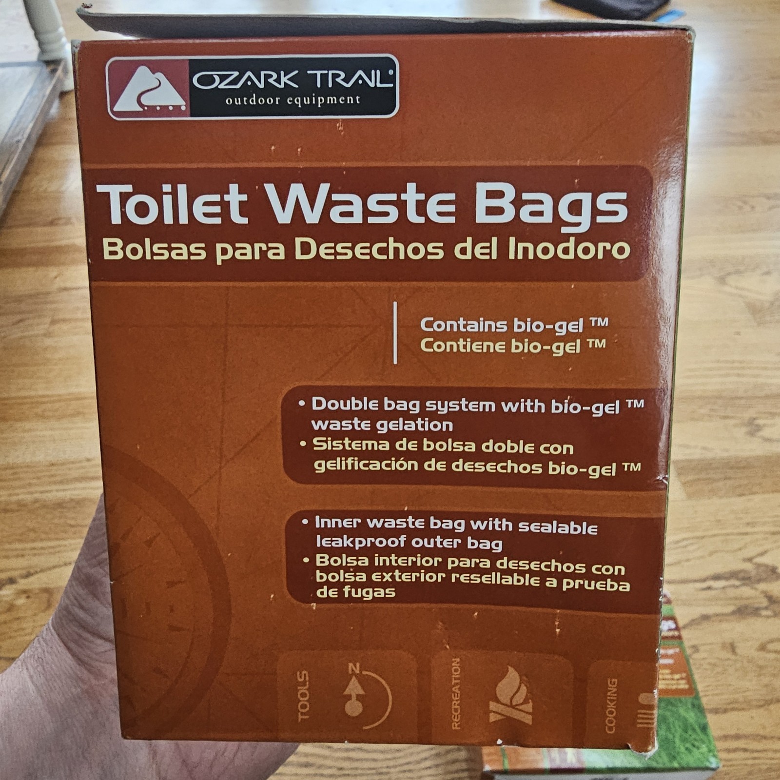 Portable Hiking Camping Toilet Waste Bags Bio-Gel Puncture Resistant TWO BOXES