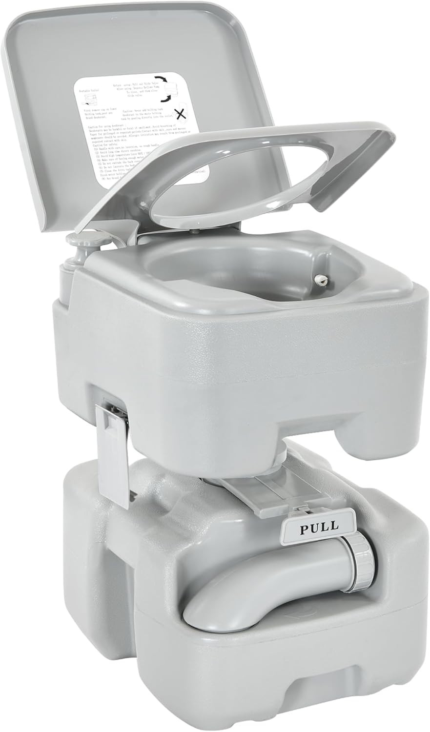 Portable Toilet for Camping, RV Toilet with 5.3 Gal Waste Tank & 3.2 Gal Flush T