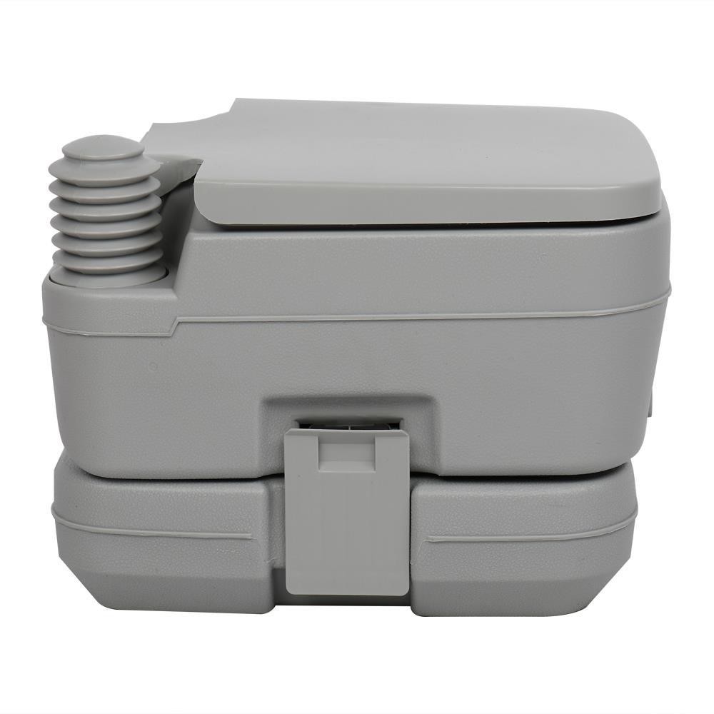 New 10L PP Camping Toilet Flush Porta Travel Vehicle Boat Toilet Potty Gray