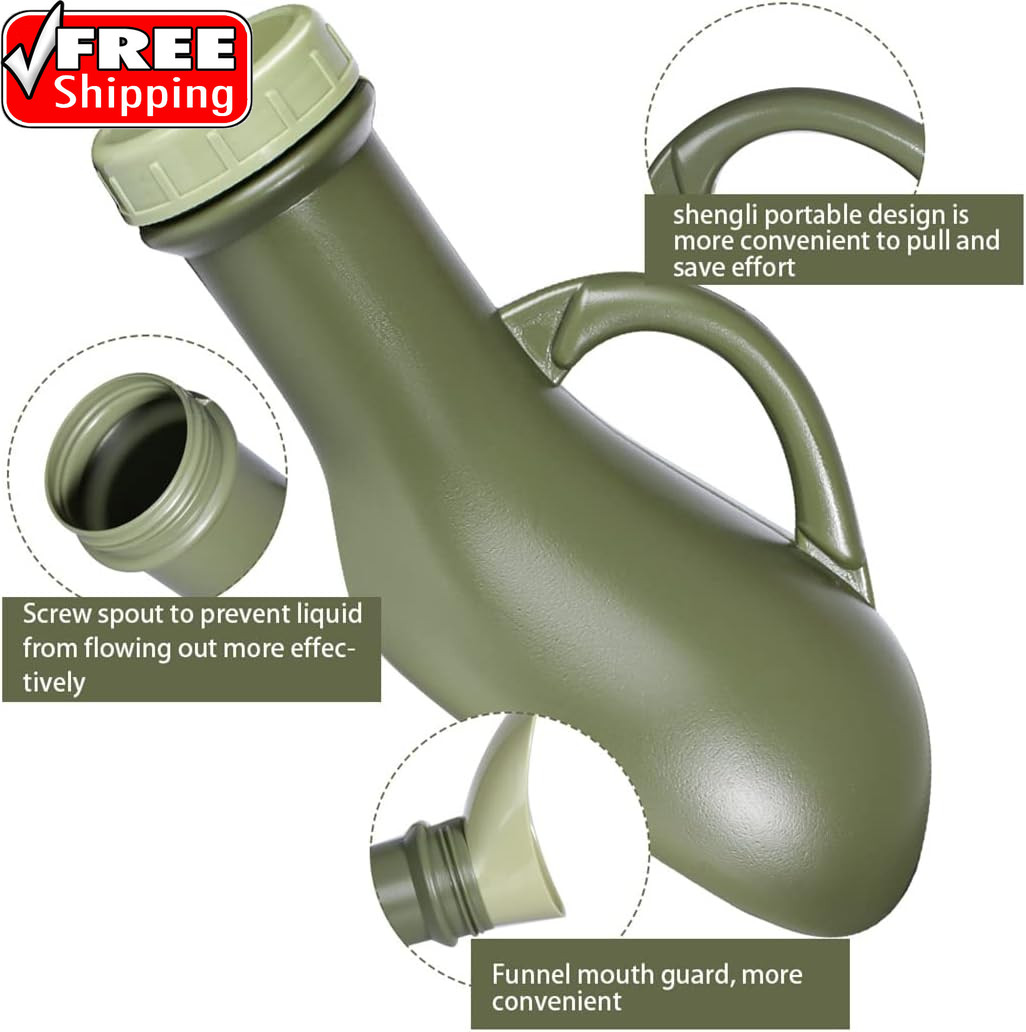 Urinal Travel Toilet Urinal Bottles with Funnel Pee Bottle Urinals Unisex Portab