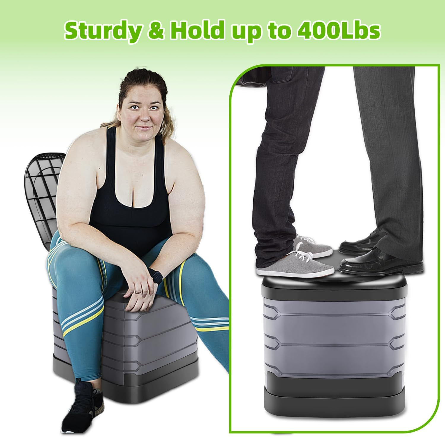 XXL Portable Toilet for Adults 16 Tall Camping Toilet with Lid and Carry Bag