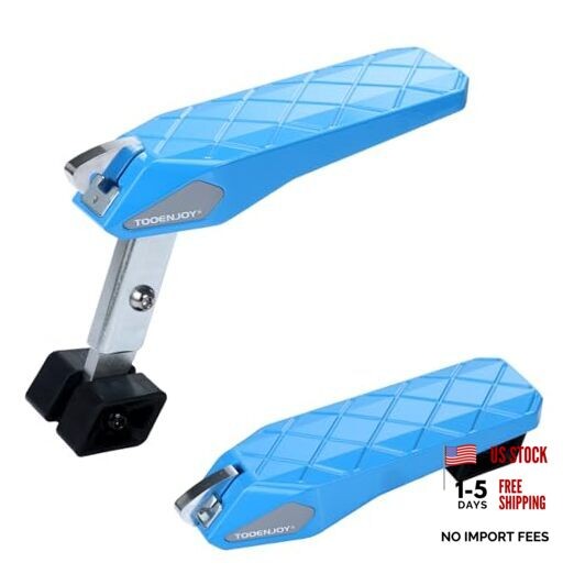 Folding Car Door Step Vehicle Pedal Ladder for Roof Access, Universal Blue