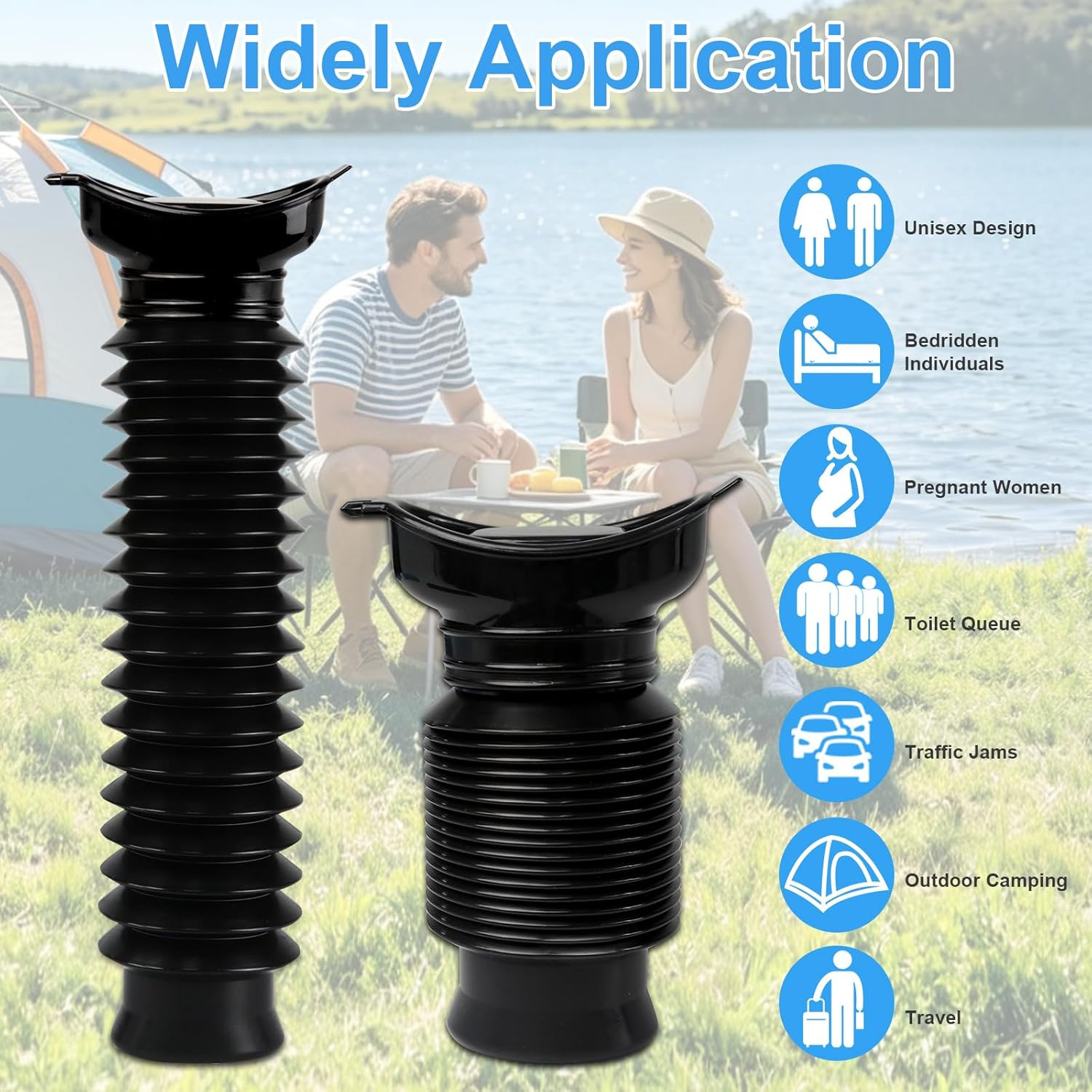 Pee Bottles for Men, Portable Urinal for Men, Collapsible Urine Bottle 750ML, Ca