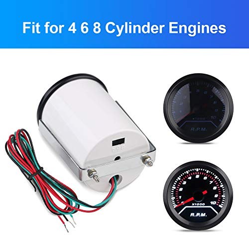 Tachometer Tacho Gauge Meter 0-10000 RPM Gauge Meter 2inches 52mm Universal