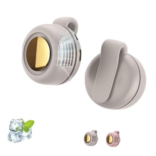 Portable Silent Bladeless Clip On Fan, Mini Fan With Clip, Rechargeable White