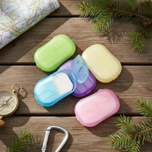 Colorful Disposable Soap Sheets Paper,5 Boxes Hand Cleaner Fragrance Mini