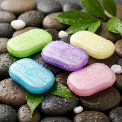 Colorful Disposable Soap Sheets Paper,5 Boxes Hand Cleaner Fragrance Mini