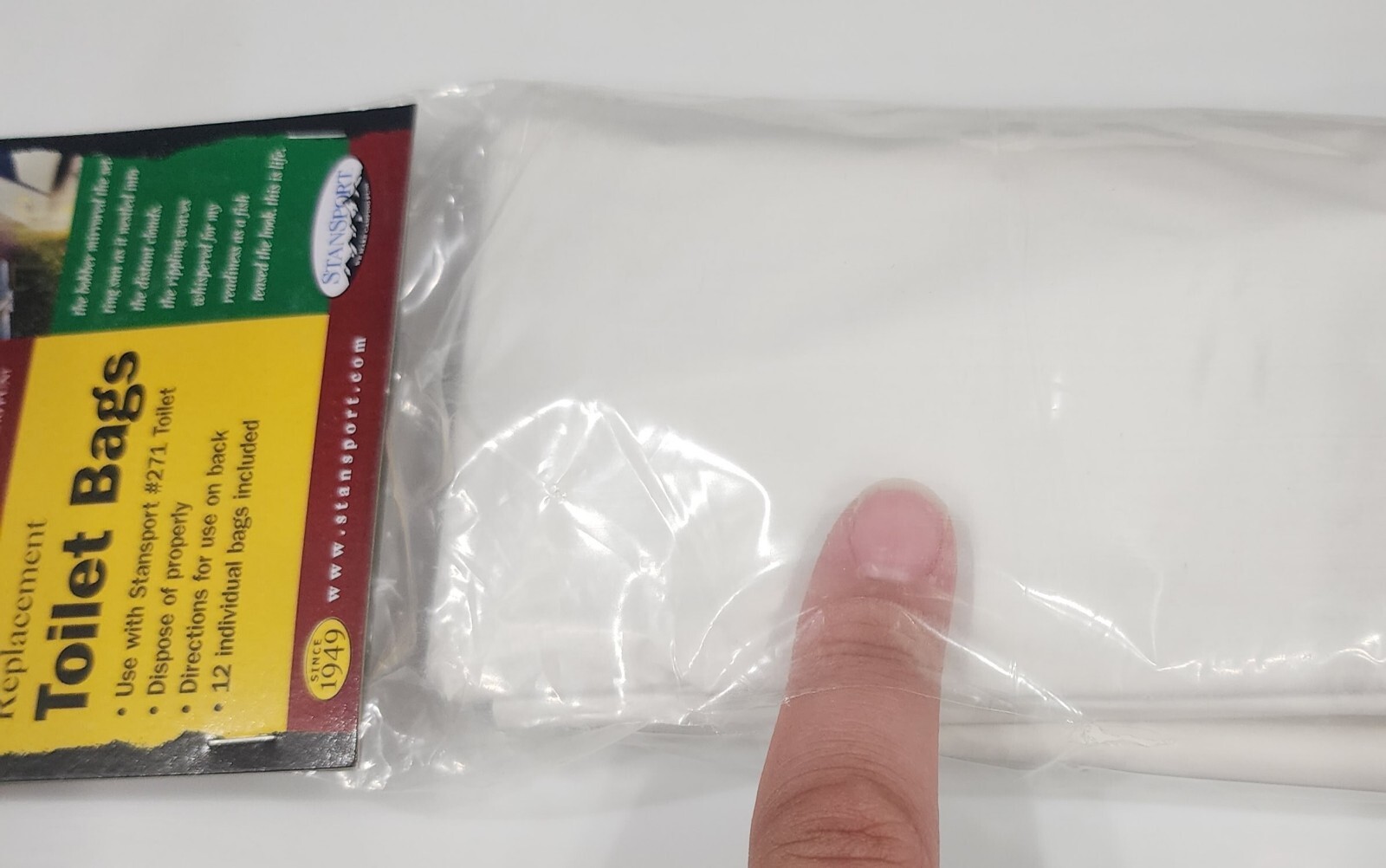 6 Pks StansportReplacement Toilet Bags 72 bags total Item #272 Read Description!