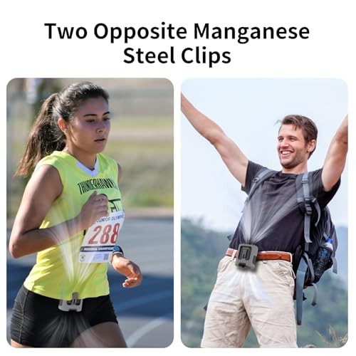 Socool Portable Waist Fan Clip on Wearable Belt Rechargeable 5000mAh Gray