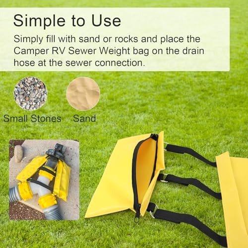 Camper/RV/Trailers Sewer Weight Bag for RV Camping, RV Sewer Hose 1 Pack
