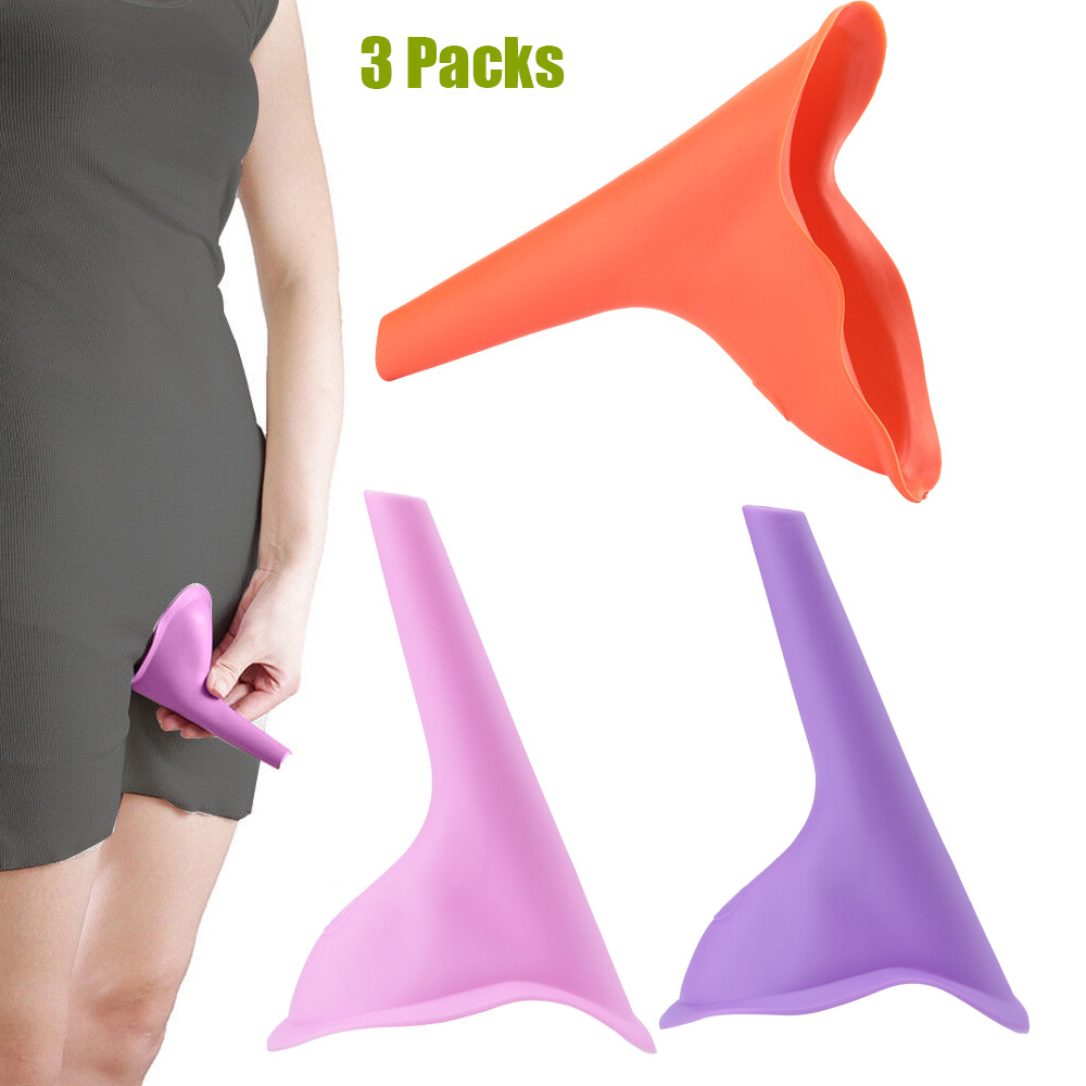 3X Reusable Portable Female Woman Ladies Urinal Urine Funnel Camping Travel TL