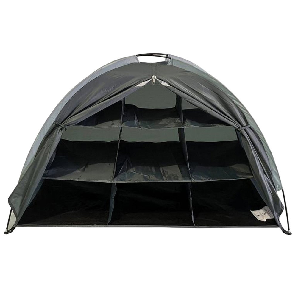 Camping Shoes Storage Organizer 9 Shelf Collapsible RV Tent Clothes Organizer