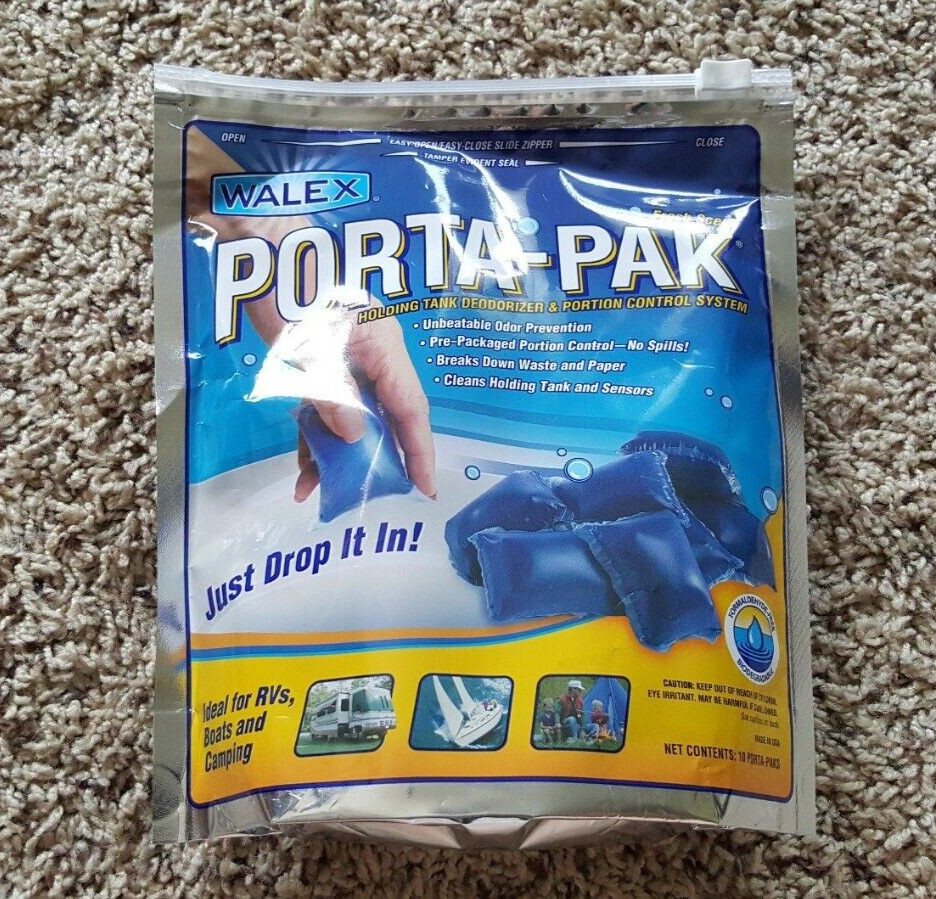 Tank Deodorizer Waste Digester Rv Toilet Drop-In Pods Marine Holding 10Pack Blue