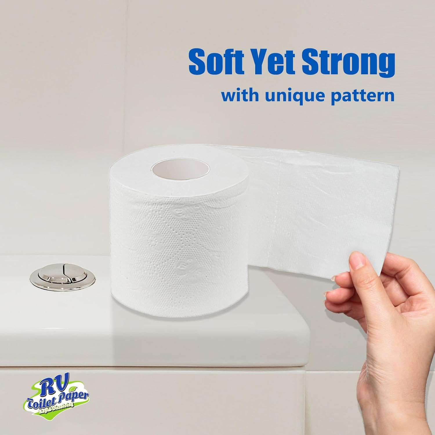 RV Toilet Paper – 12 Rolls, Rapid Dissolve, Septic Safe, Travel Toilet Tissue fo