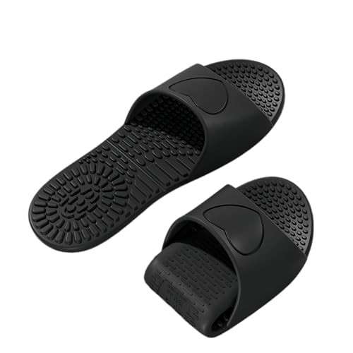 Portable Travel Slippers for Women Men Foldable 6-6.5 Women/5-5.5 Men Q Black
