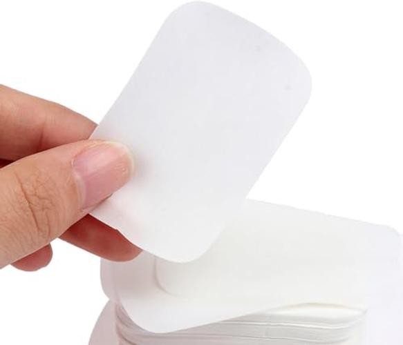 500 Pieces White Portable Disposable Paper Soap Sheets for Travel and Outdoor