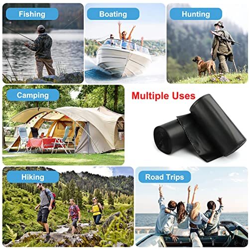 80 Count 8 Gallon Portable Toilet Bags for Camping Outdoor Travel Car Boating