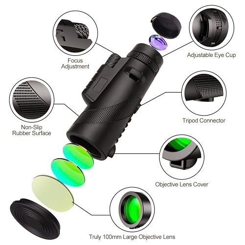 Monocular Telescope 80 x 100 High Powered Monoculars for Adults with