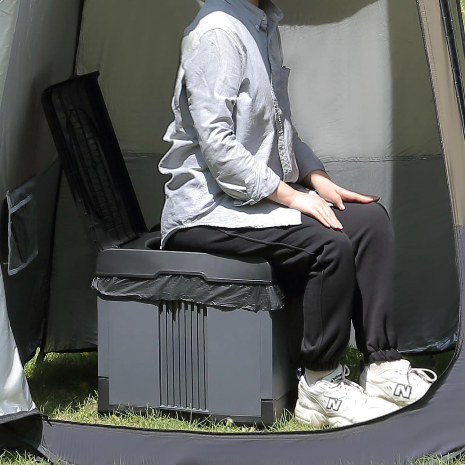 Updated Portable Potty for Camping Extra Large Folding Travel Toilet Camping Toi