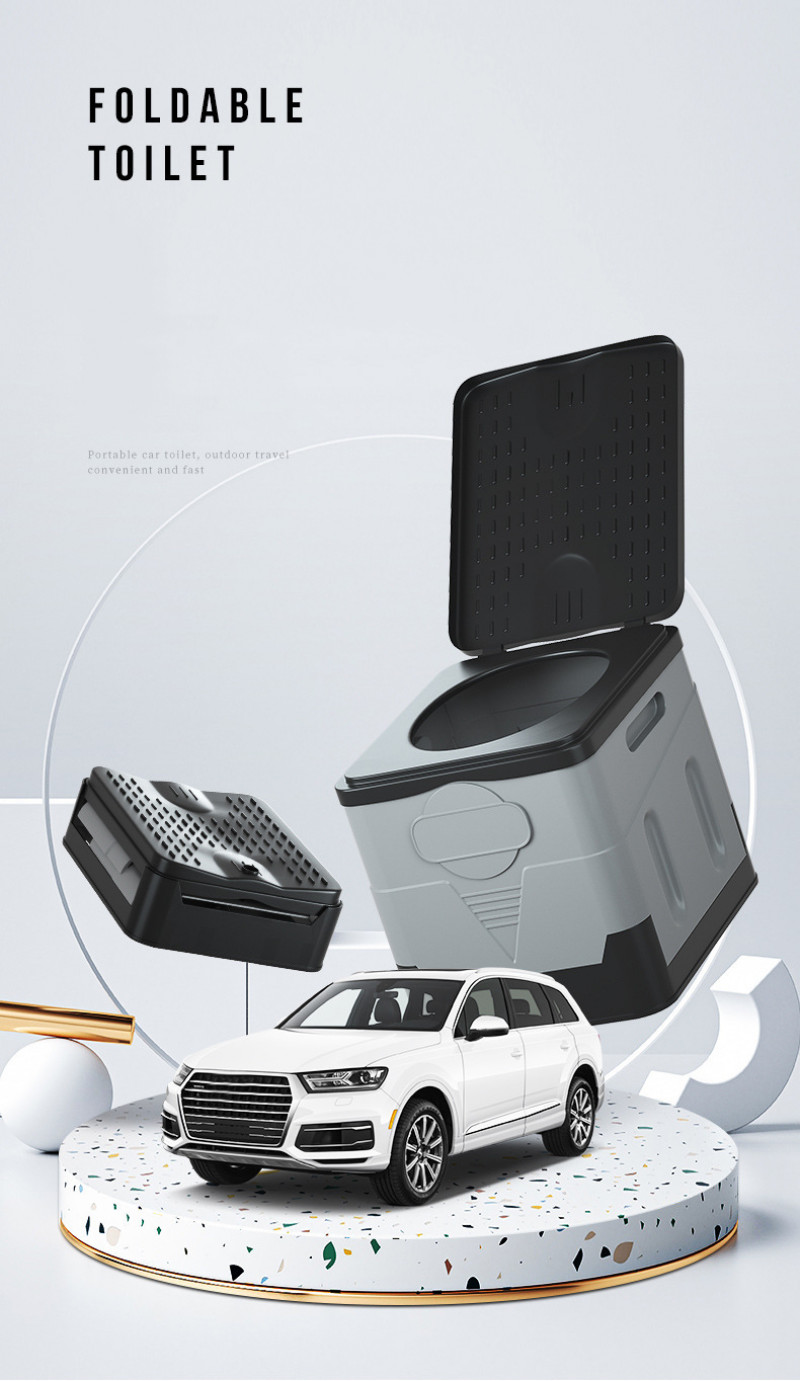 20ML Portable Folding Toilet Outdoor Travel Camping Potty Car Toilet Anti-Odor