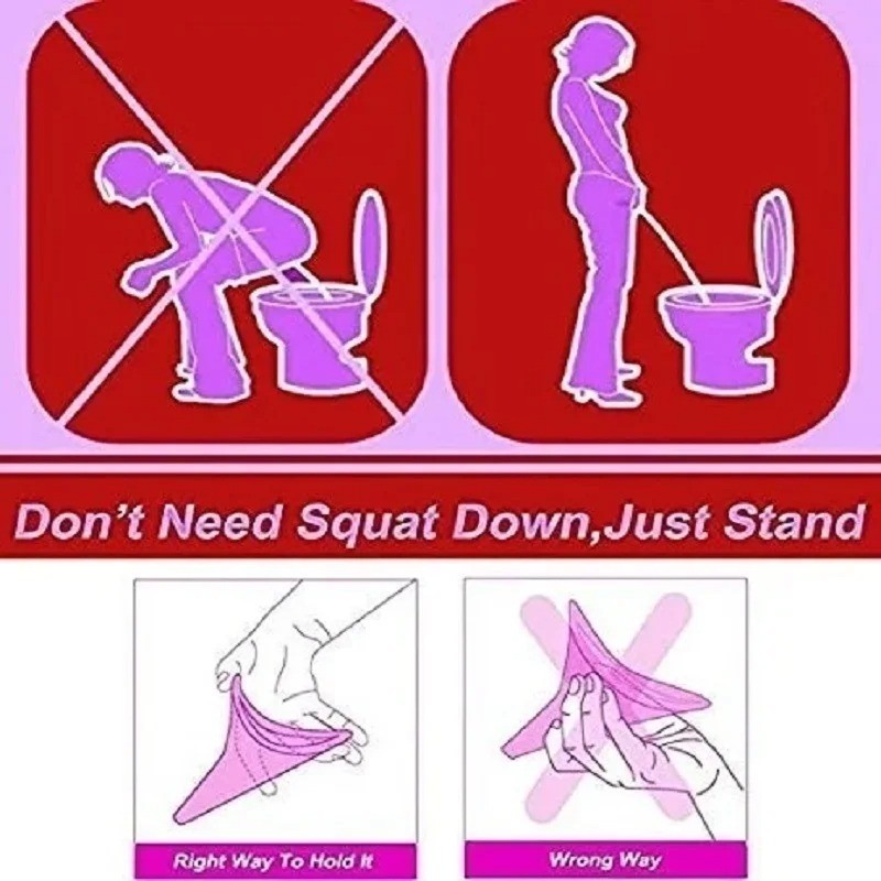 1PCS Portable Female Ladies Urinal Funnel Pee Device Camping Travel Toilet Stand