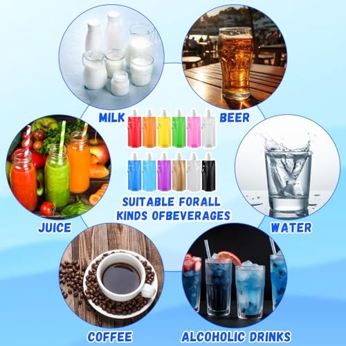 Pack Collapsible Water Bottles Bulk 16oz Foldable Water Bottles 12 12 Colors