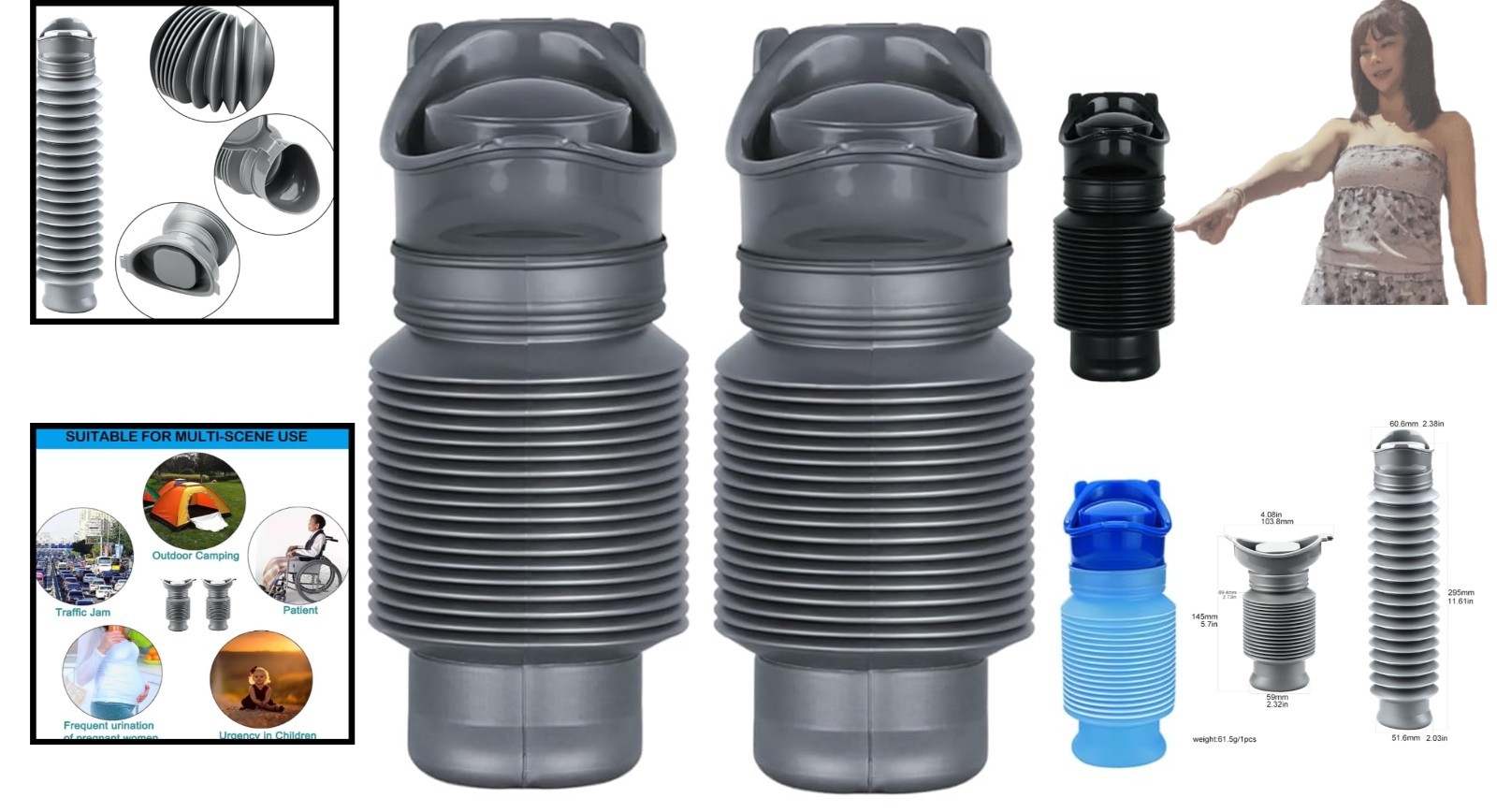 High-Quality Portable Urinals – Unisex 750ML Pee Bottles for Travel & Outdoors