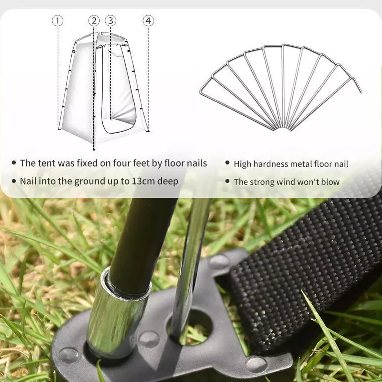 Portable Toilet Kit, Fold Camping Toilet with Pop-Up Privacy Tent Changing Rooms