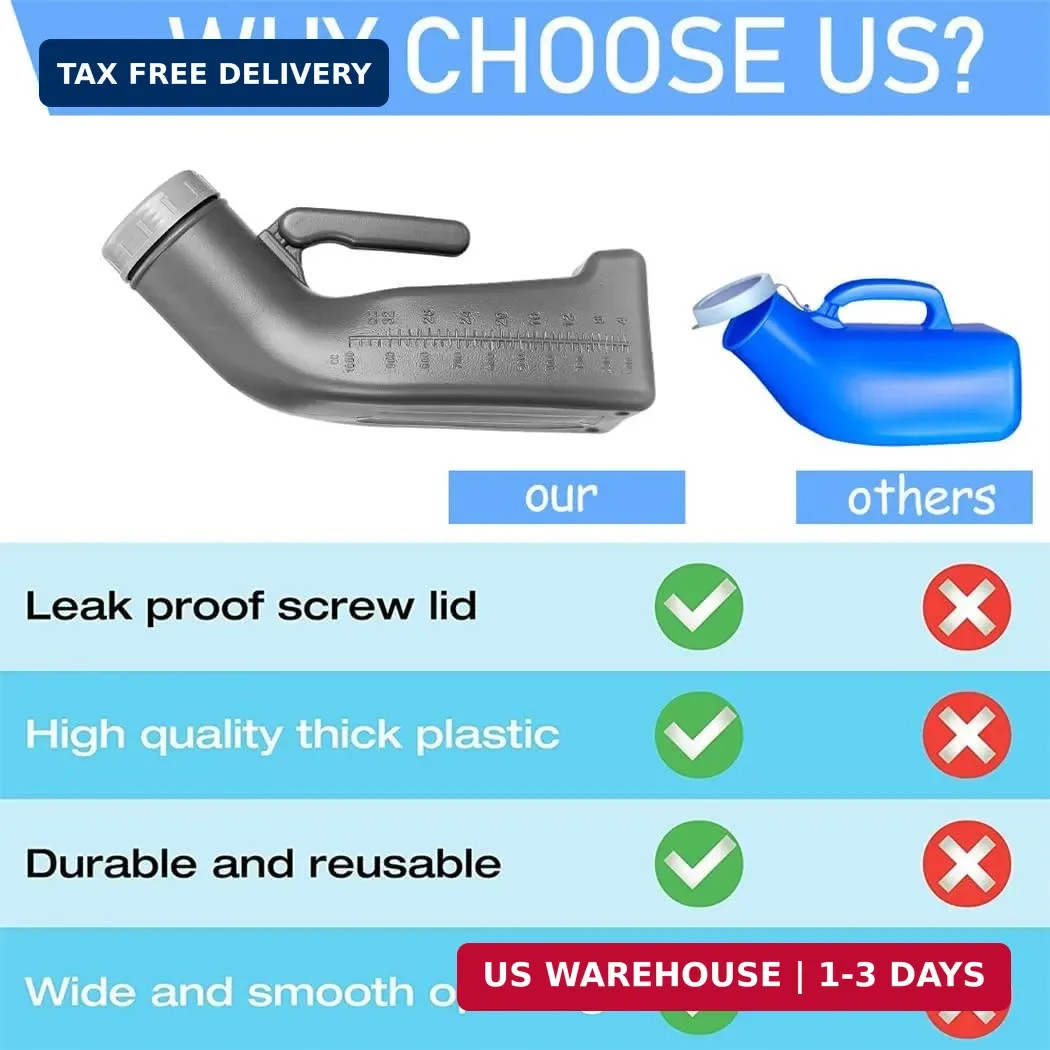 Urinals for Men Urinal Bottles Pee Bottle Camping Portable Toilet Spill Proof Ur