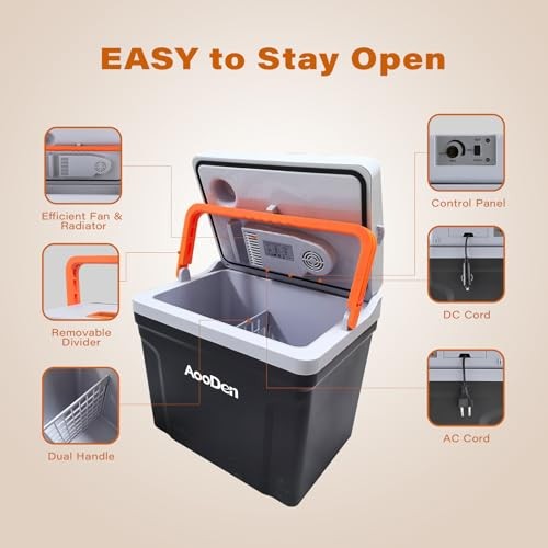 Upgrade (25Liter) Electric Car Cooler and Warmer with New Removable 27 Quart