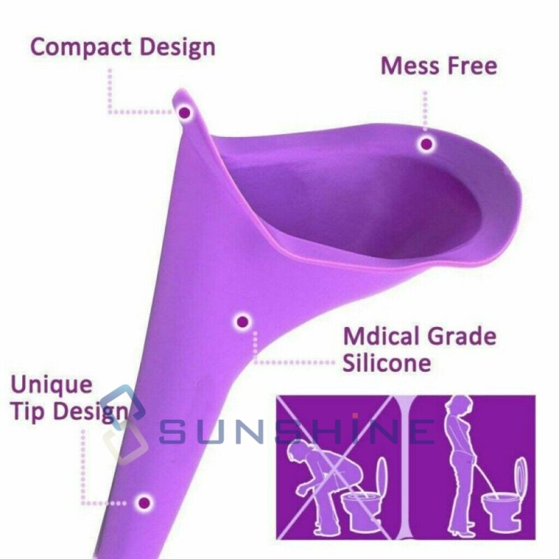 3PCS Reusable Portable Urinal Women Female Travel Camping Standing Pee Device