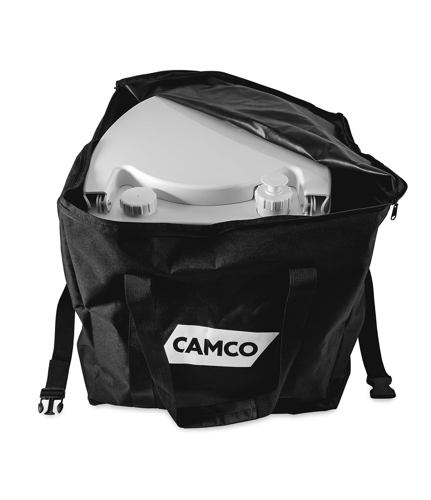 Camco Portable Toilet Storage Bag For 5.3 Gallon Toilets Travel Friendly Design
