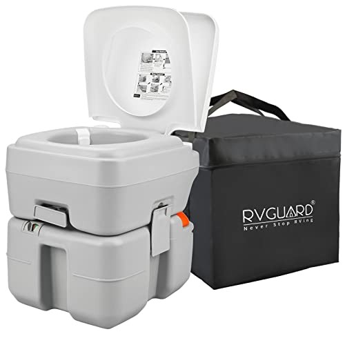 Portable Toilet, Camping Portable Toilet for Adults, 5.3 Gallon Waste Tank