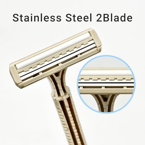 Disposable Shave Kit for Men &Women – 100 Pcs Wheat Straw 1 Count (Pack of 100)