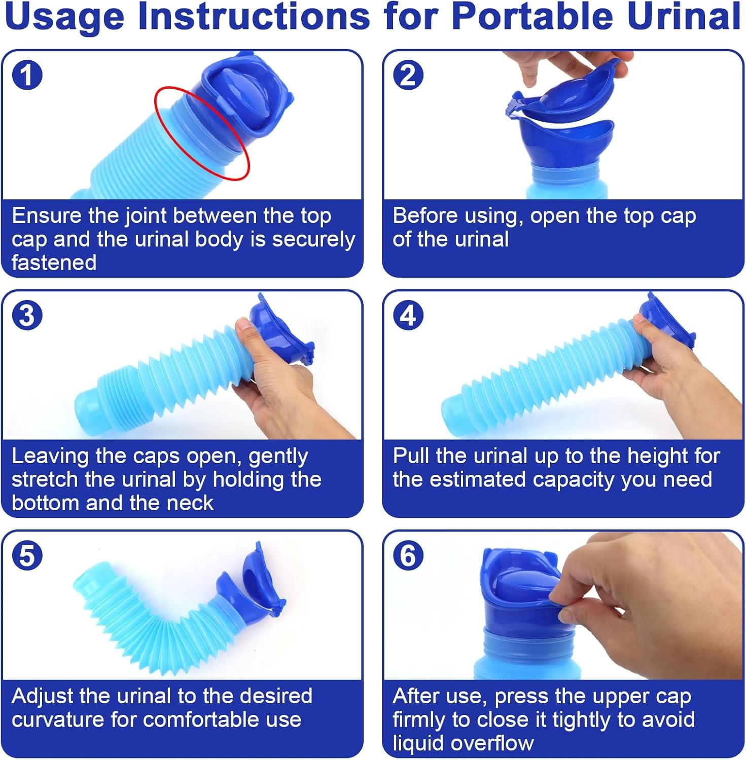 Pee Sport Pee Bottle for Men,Adjustable Emergency Urinal 750ml,Portable and L…