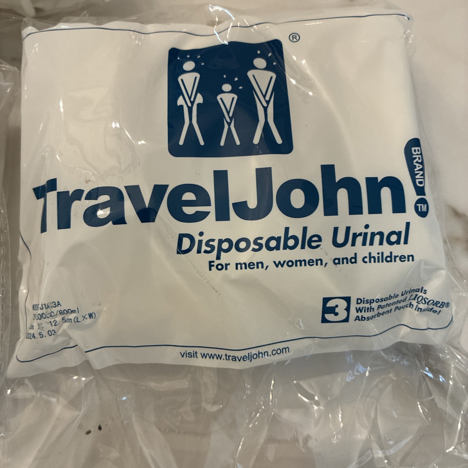 Resealable Disposable Urinal for All Genders – 15 Pack 28oz Capacity