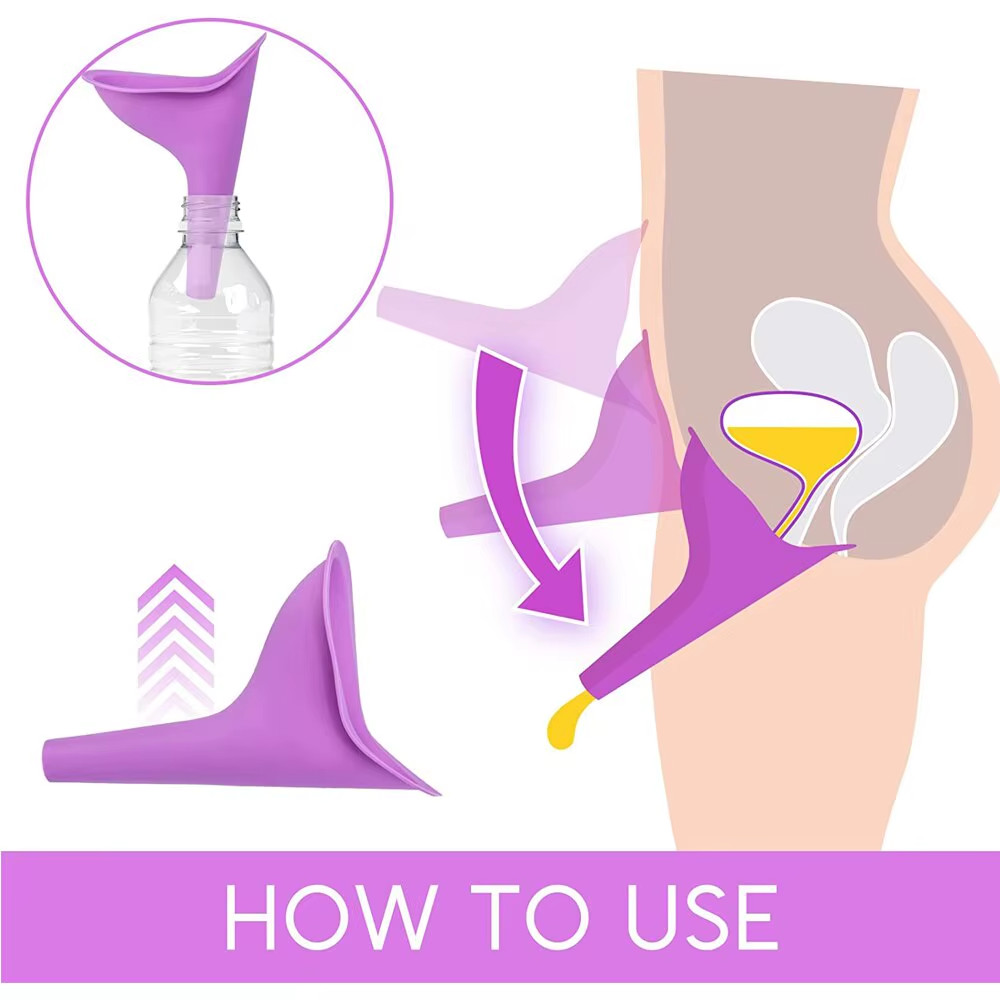 Women Silicone Urinal Standing Freedom Pee Funnel Travel Outdoor Pregnant Women
